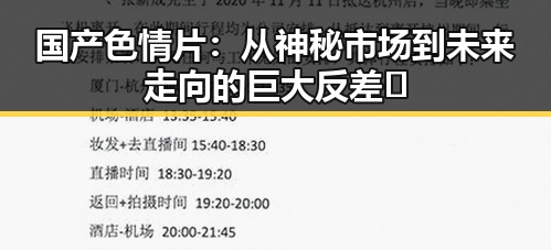 国产色情片：从神秘市场到未来走向的巨大反差🤔